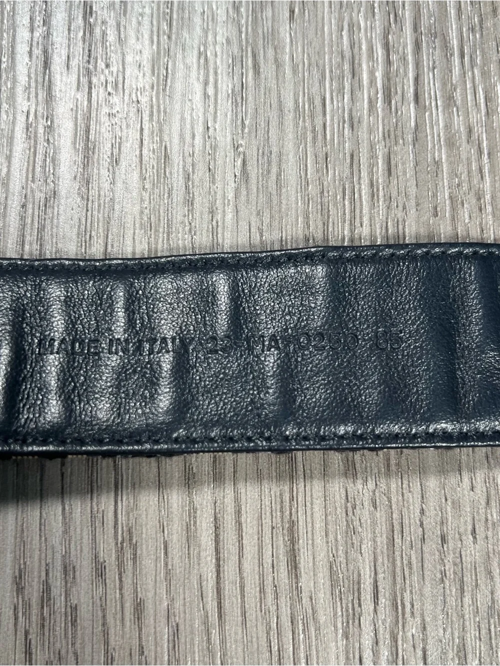 Dior Diorquake Size 85cm Navy Blue Oblique Canvas Gold Logo Buckle Belt Italy - Picture 6 of 13